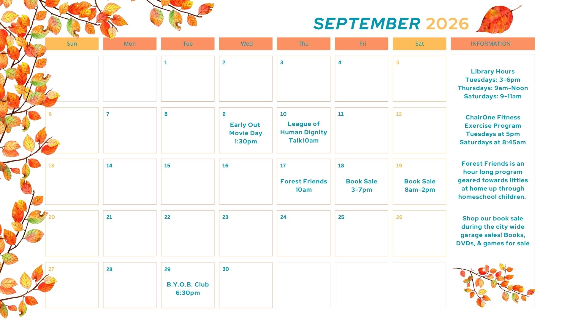 September 2026 Calendar